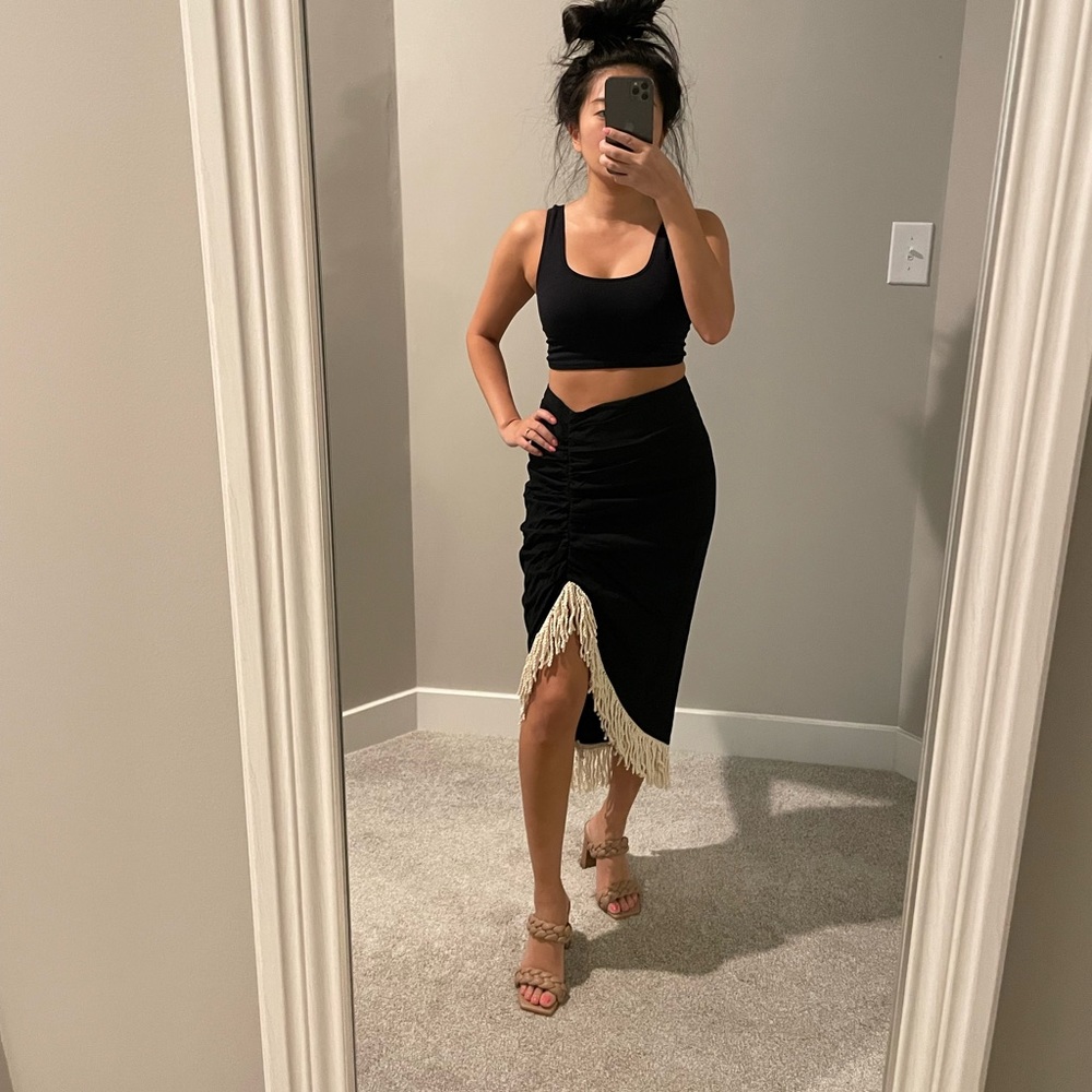 Black Tulum Vibe Skirt - SHEIN XS